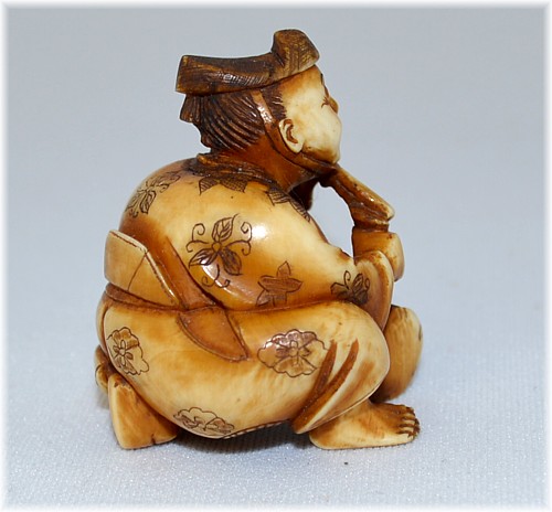 японская подписная нэцкэ из слоновой кости, Камигата, 1800-е гг.