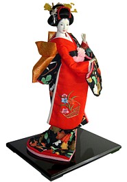 японская интерьерная кукла Дама-аристократка в дорогих одеждах