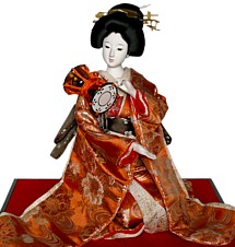 японская антикварная кукла 