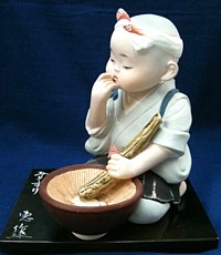 японская статуэтка из керамики, 1950-е гг.