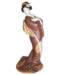 дама в кимоно, японская статуэтка