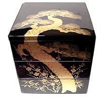 японская традиционная лаковая коробка для еды - ДЖУБАКО