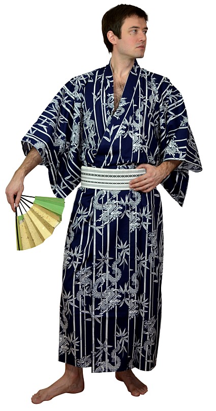 мужской халат-кимоно ТЭН-СИН из хлопка, сделано в Японии