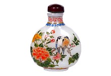 старинный парфюмерный флакончик с росписью, Япония